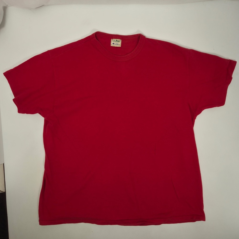 Vintage L.L Bean x Champion Collab T shirt Short Sleeve Classic Red Mens XL